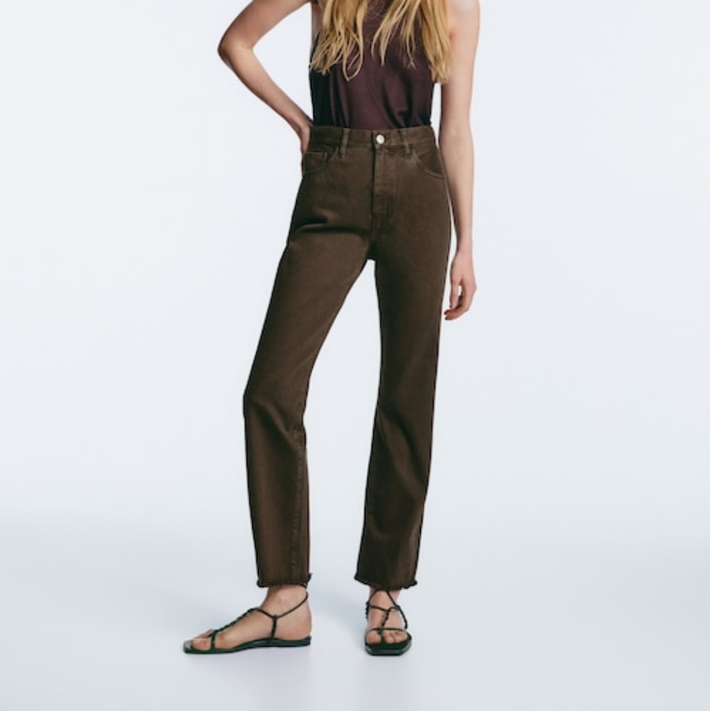🤎 NWT Straight fit high-waist jeans Massimo Dutti sz.4
